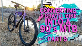 Converting a Gravel Bike to a 90s MTB Part 5 - New Paint and Parts