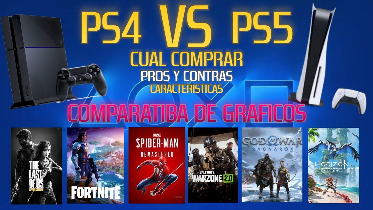 Playstation 4 vs Playstation 5 😱 ¿Cual comprar en 2023? ; Comparativa