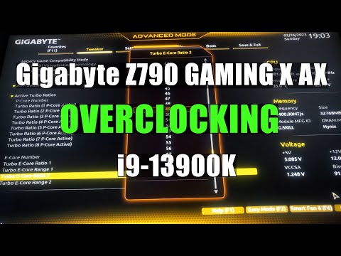 i9-13900k OVERCLOCKING GUIDE 5 WAYS - GIGABYTE Z790 GAMING X AX