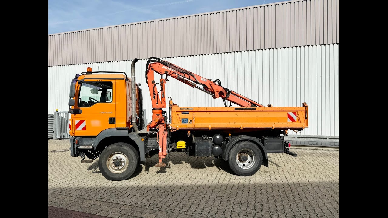 MAN TGM 13.250 4x4 BL, EEV-Motor, Kran Atlas 85.1