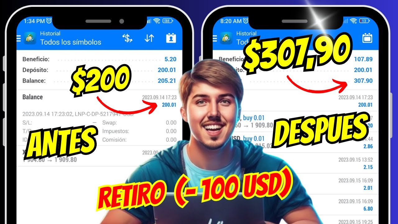 ¡Gana dinero sin esfuerzo! Observa este Retiro de $100 en Vivo con Copy ...
