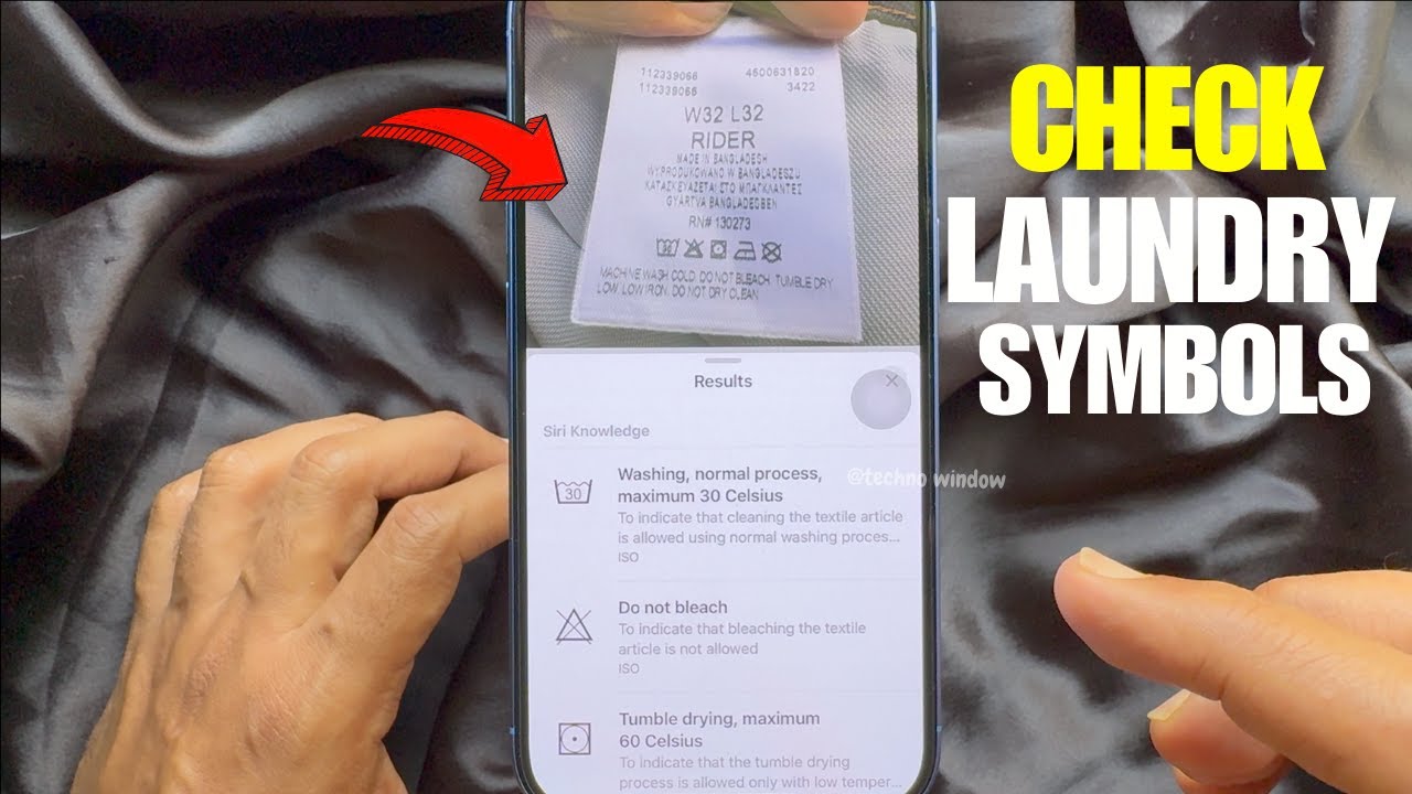 How to Use an iPhone to Check Laundry Symbols - YouTube