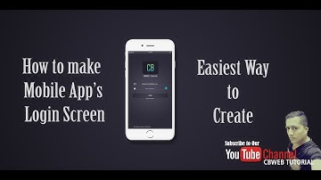 How To Design a Mobile App Login Signup Screen in Adobe Photoshop cs6 | CBWeb Tutorial