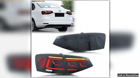 LED Tail Lights for Volkswagen VW Jetta 20152018 MK6 Startup Animation Sequential Turn Signal Black
