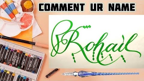 Rohail Name Signature Calligraphy Status | How to Draw, Cursive Calligraphy with Cut Marker