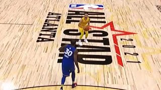 LeBron James to Steph Curry for three from the logo! 2021 NBA All-Star Game