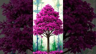 Wow 😍 purple tree #shortsfeed #animation #trending