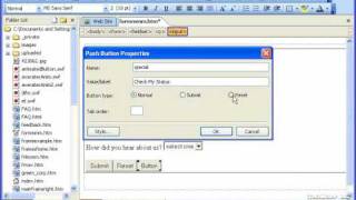 FrontPage Tutorial The Push Button Microsoft Training Lesson 16.12