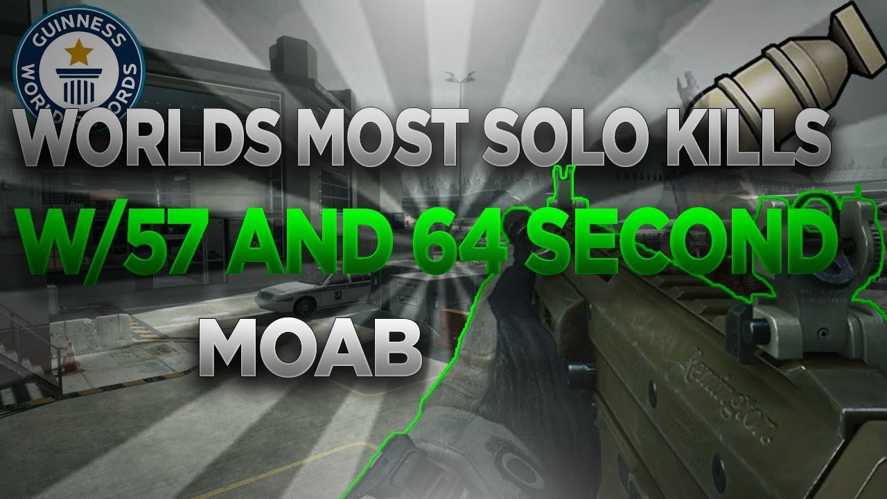 MW3: WORLDS MOST KILLS *SOLO* WITH SPECIALIST (156) & 64s/57s Moabs!