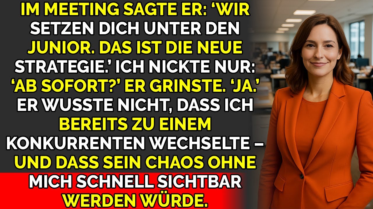 Chef kürzt mein GEHALT – keine Ahnung, dass ich schon bei ihrem stärksten Wettbewerber starte!