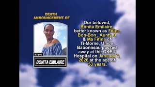 Bonita Emilaire ~ Short Obituary