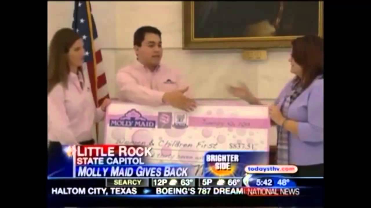 Molly Maid Franchise Donates to Help Domestic Violence Victims YouTube