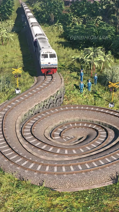 Kereta Api Tersedot Rel Spiral