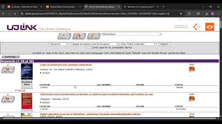 UJ library guide  screenshot 1