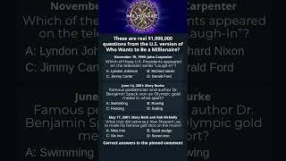 These Are Real 1000000 Questions From The Us Version Of Who Wants To Be A Millionaire