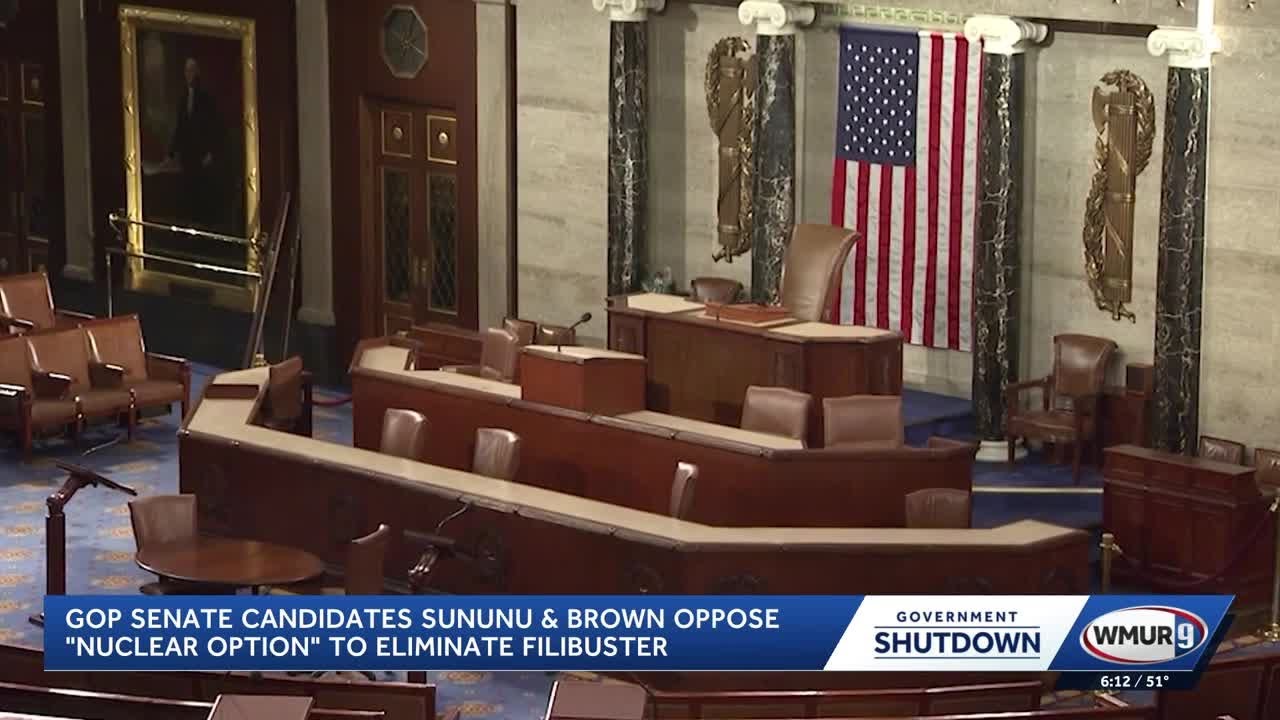 Republican Senate candidates Brown, Sununu oppose call to end filibuster