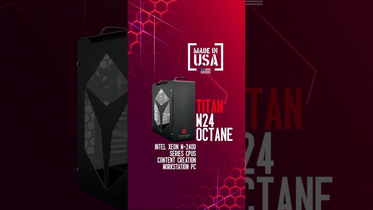 Graphic Designer Titan W24 Octane Intel Xeon W 2400 Series CPUs Content Creation Workstation PC