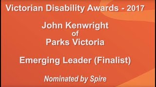 John Kenwright Vic Disability Awards 2017