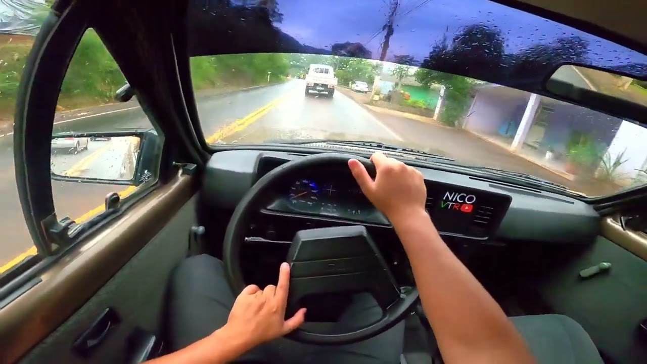 ASMR dirigindo carro para dormir - ANDANDO DE CARRO EM DIA DE CHUVA