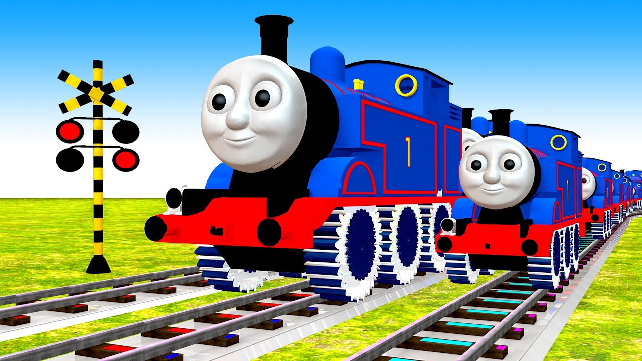 踏切アニメ あぶない電車 THOMAS TRAIN 🚦 Fumikiri 3D Railroad Crossing Animation #train #1