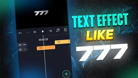 Text Effects Like 777 On Android / iOS | How to make text like 777 | @777 Alight Motion | Tutorial |