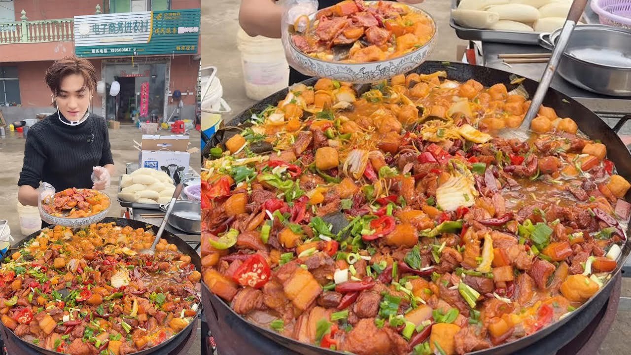Handsome Guy Makes Pork Noodles For the Old | 猪肉炖粉条
