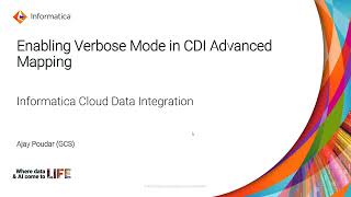 How to Enable Verbose Mode in CDI Advanced Mapping
