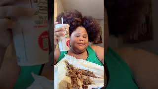 Mrs.Jones 🦋 Eat With Cekeyus Today Philly Steak Sandwich  😍😍 ️️️️️️Hy ALL #eatwithcekeyus