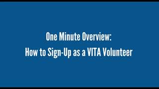 VITA Free Tax Prep Volunteer Sign-Ups