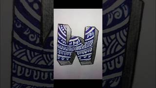 3D W| Alphabet series 3D W #viral #shorts #3d