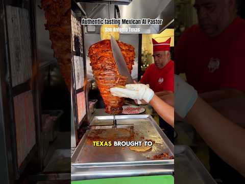 Video thumbnail: Authentic tasting Mexican Al Pastor in San Antonio Texas - Los Trompos Tacos de Barrio