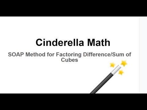 Factoring Difference/Sum of Cubes with the SOAP Method - YouTube