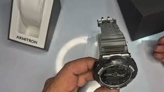 Armitron sports anadigi watch with tips on how to sync the analog and digital hands
