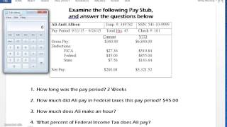Paycheck Example