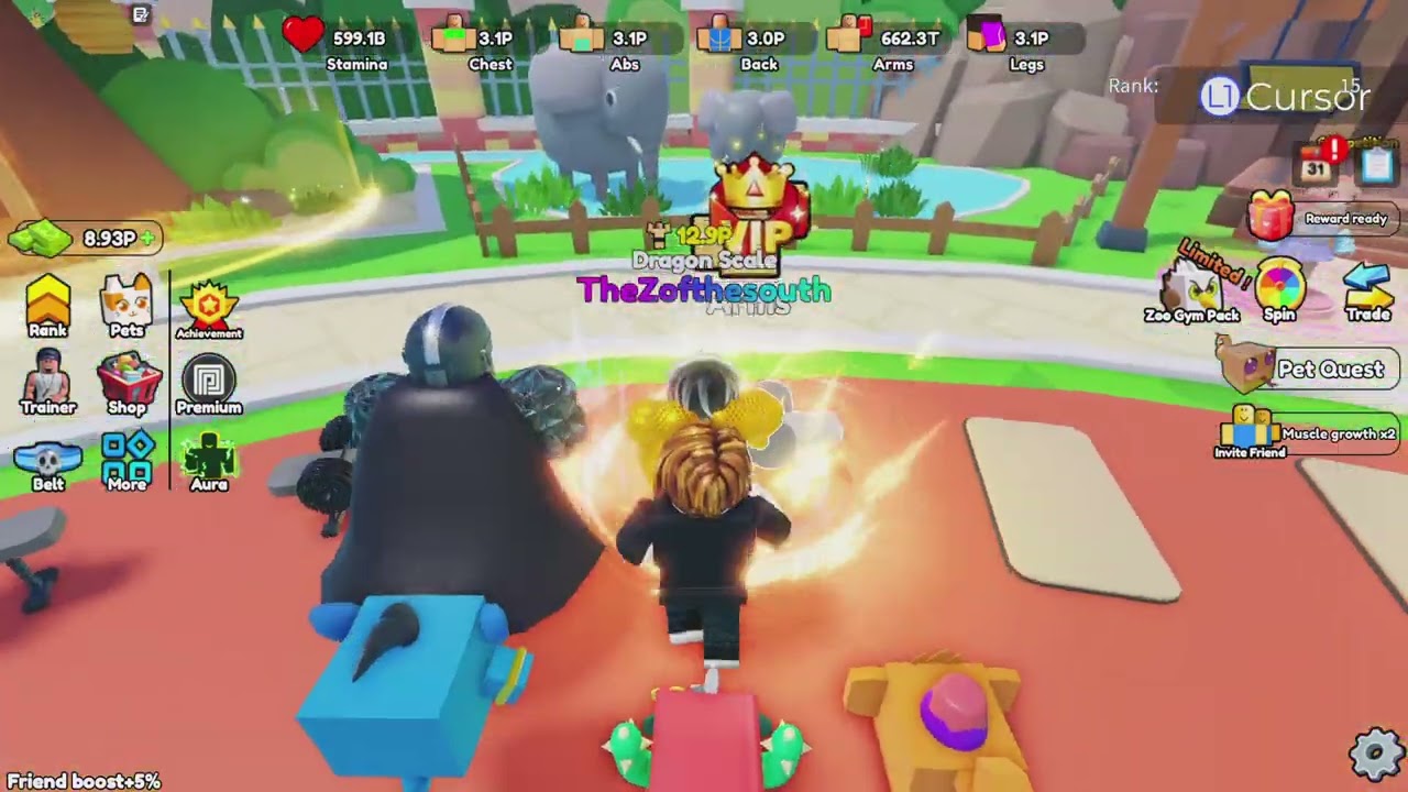 I'm gonna show you all the new pets I got. and I've reached 25P In gym star simulator so sty in tune