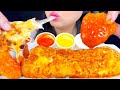 ASMR Cheesy Pepperoni Bread &amp; Hot Buffalo Fried Chicken Wings From Dominos (Eating Sounds) ASMR Phan