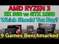 Ryzen 3 1200 - RX 560 vs GTX 1050 - 9 Games Benchmarked