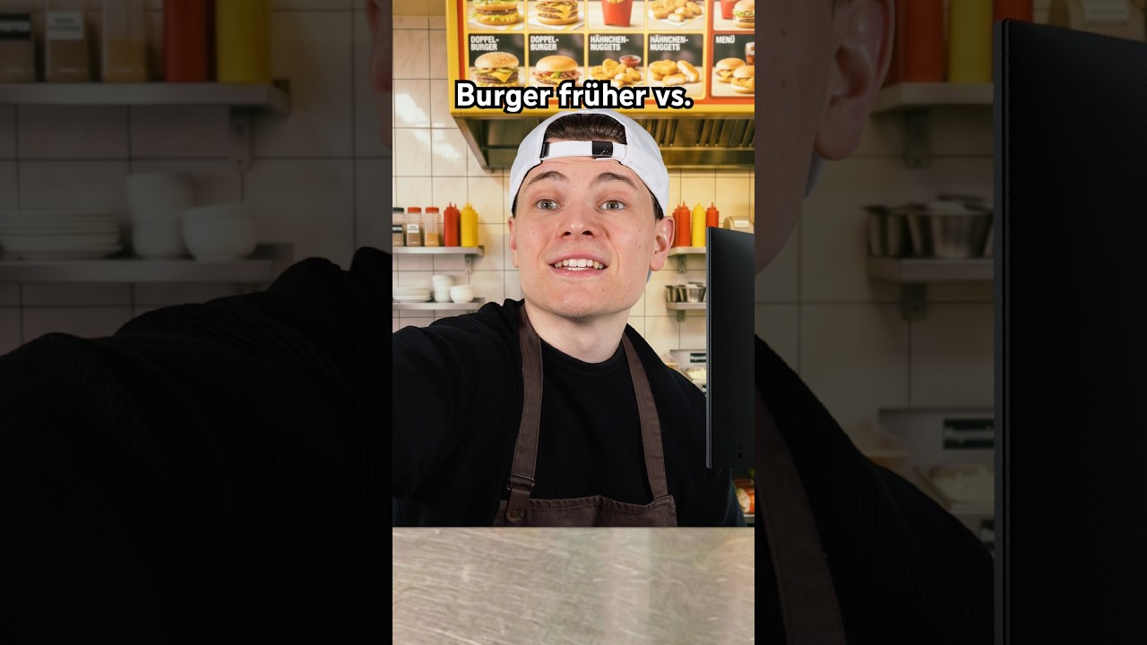 BURGER FRÜHER VS. BURGER HEUTE 🍔 #shorts #shortvideo #youtubeshorts #viral