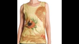 Summer top printed with Van Gogh's Sunflowers Information