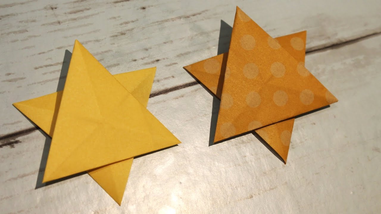 折り紙 六角星 六芒星 折り方 Origami Hexagram How To Fold Gunoiejapan 折り紙モンスター