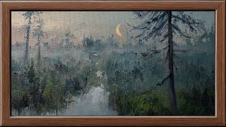 Misty Forest River at Dusk | Impressionist Landscape Painting | Frame TV Art 4K screenshot 3