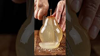 ASMR Jelly Glass Pear Slicing - Satisfying ASMR Kinetic Sand Sounds