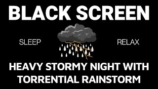 SLEEP WITH BLACK SCREEN THROWN SOUNDS to wake up refreshed and relaxed, to the sound of pouring rain