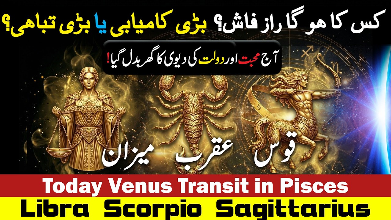 Today Venus Transit in pisces, Libra, Scorpio, Sagittarius کی زندگی میں بڑا دھماکہ!