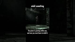 wield something — The Elder Scrolls V: Skyrim dialogue scene