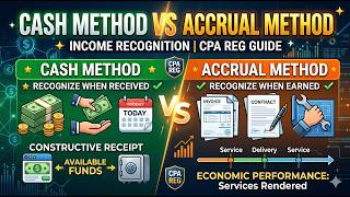 Cash Method vs Accrual Method Income Recognition, Constructive Receipt & Economic Performance | REG