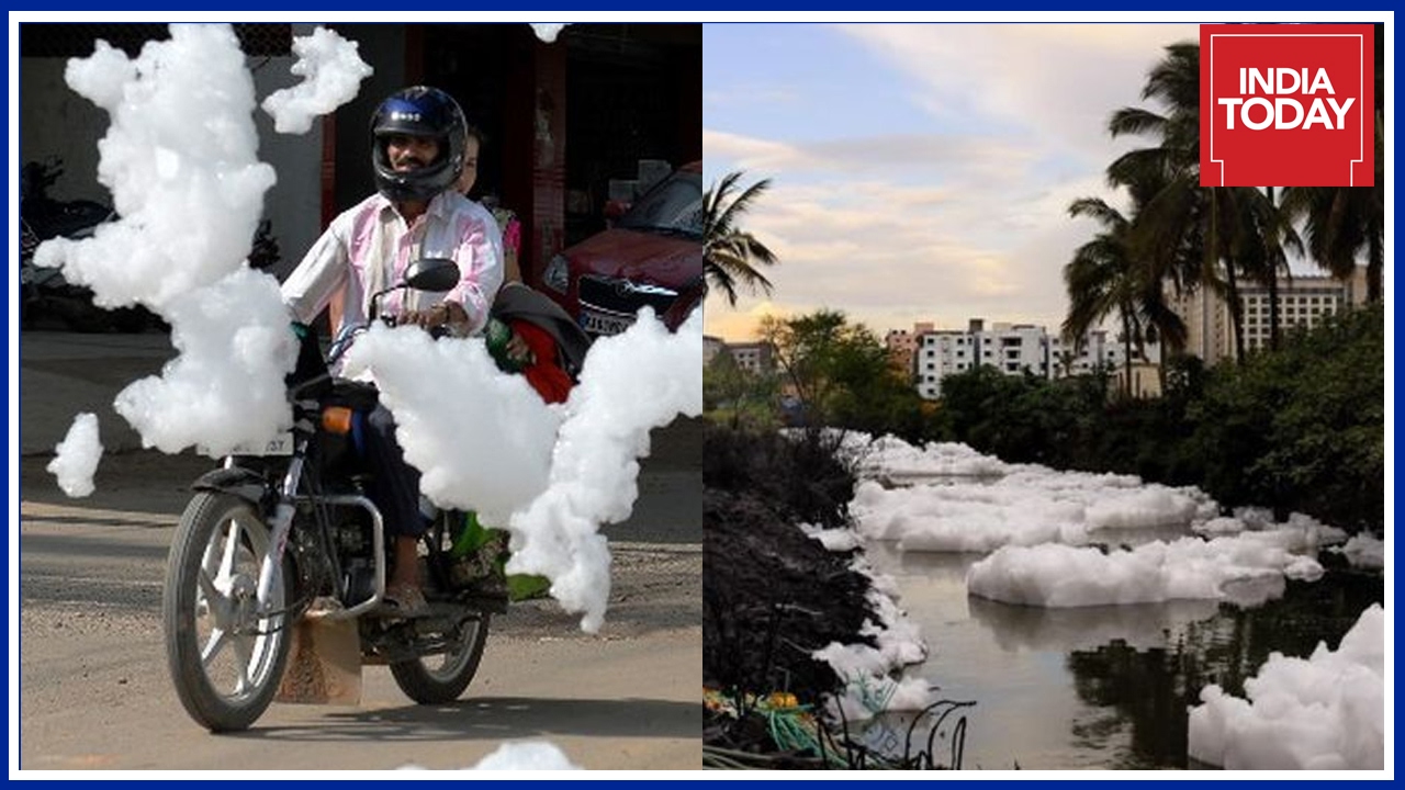 Bellandur Lake Catches Fire Emitting Toxic Fumes In Bengaluru YouTube