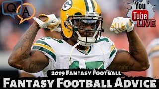 2019 Fantasy Football Draft Strategy - LIVE Q&A Answering Your Fantasy Football Questions