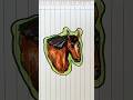 Cara menggambar stiker kuda #menggambar