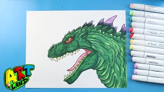 How to Draw Godzilla Millenium Face
